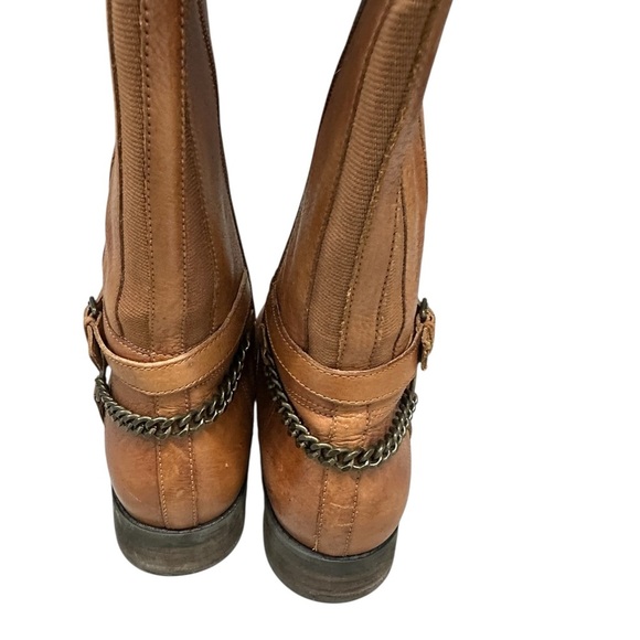 Marc Fisher Alexis Tall Cognac Boot 9.5  Brown Leather 16.5” Western Fall Trend - Picture 5 of 9